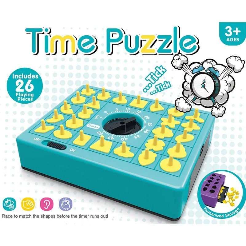 Party Games Quiz - Puzzle Papan Waktu Anak-anak, Mainan Edukatif