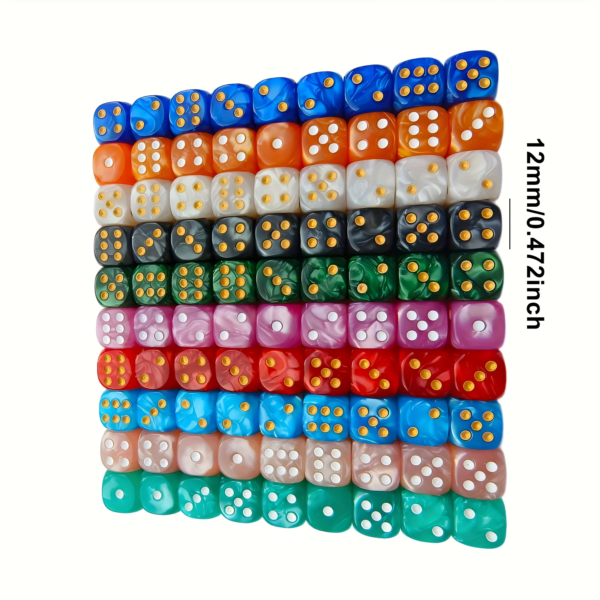 10 Buah Dadu D6 Berpola Mutiar - Party Games Indoor ulasan dan harga