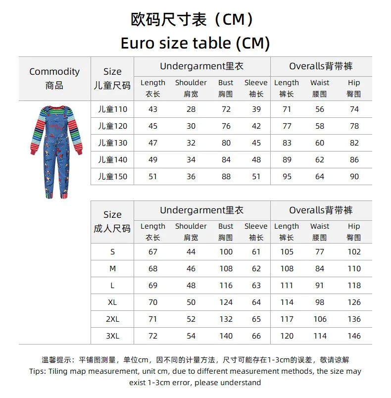Kostum Cosplay Chucky 2025 Baj - Party Games For Adults And Kids ulasan dan harga