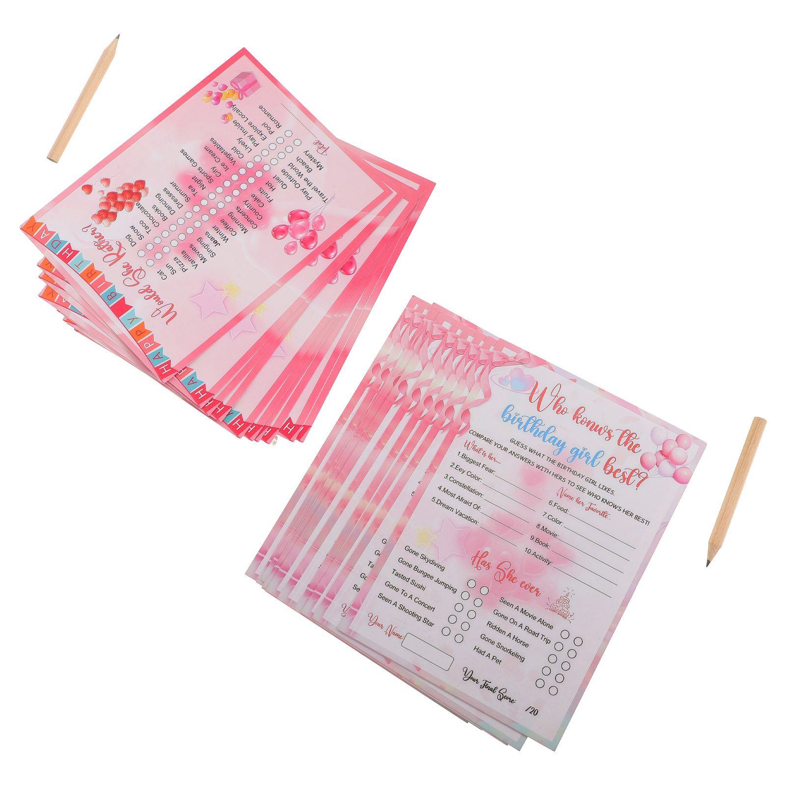 1 Set Kartu Ulang Tahun untuk  - Party Games Quiz Questions ulasan dan harga